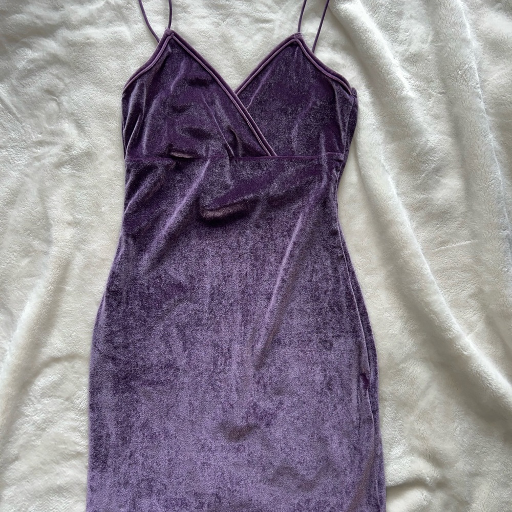 SHEIN Purple Spaghetti Strap Mini Dress